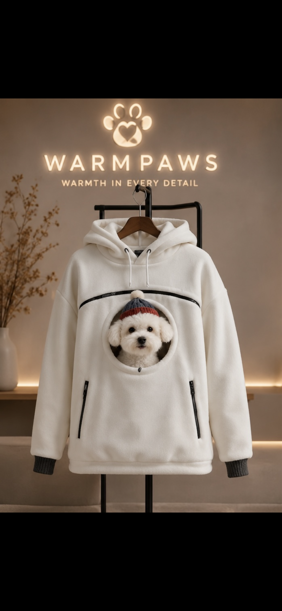 WarmPaws Pet Carrier Hoodie